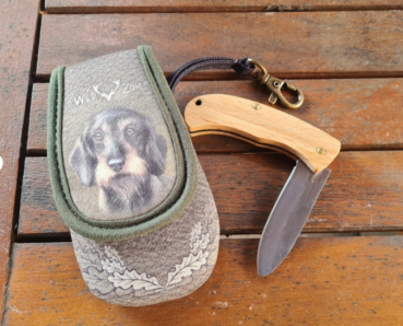 Preview: Kinder Schnitzmesser , Kindermesser mit Gürteltasche , Kinder Taschenmesser mit Gürteltasche " Tier Motive "